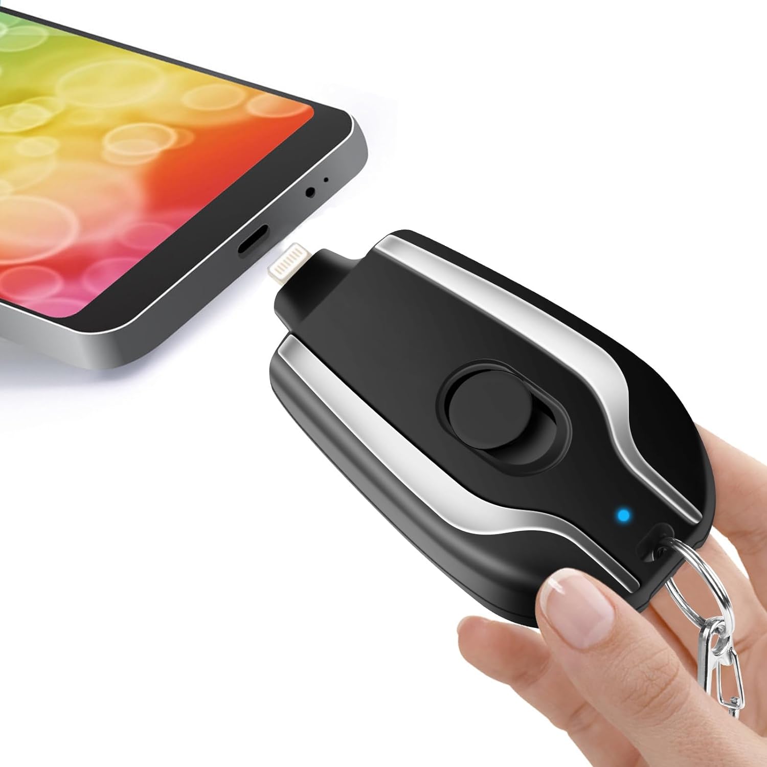 PowerBattery Black™ | Llavero Cargador para Iphone