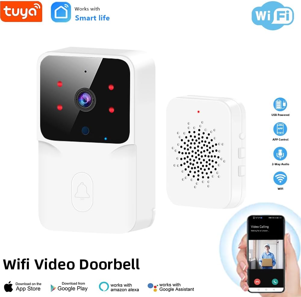 Doorbell™ | Timbre de Puerta con Intercomunicador Inteligente M8 con Visión Nocturna.