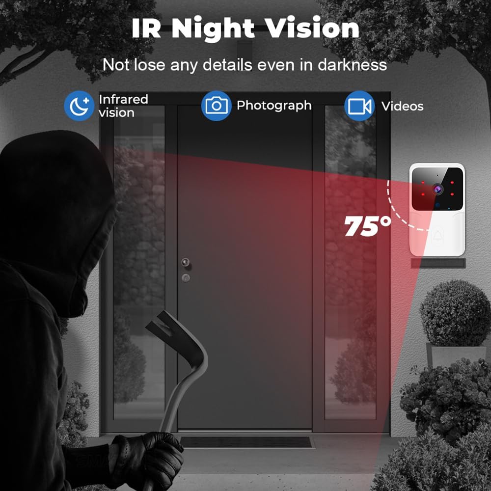 Doorbell™ | Timbre de Puerta con Intercomunicador Inteligente M8 con Visión Nocturna.