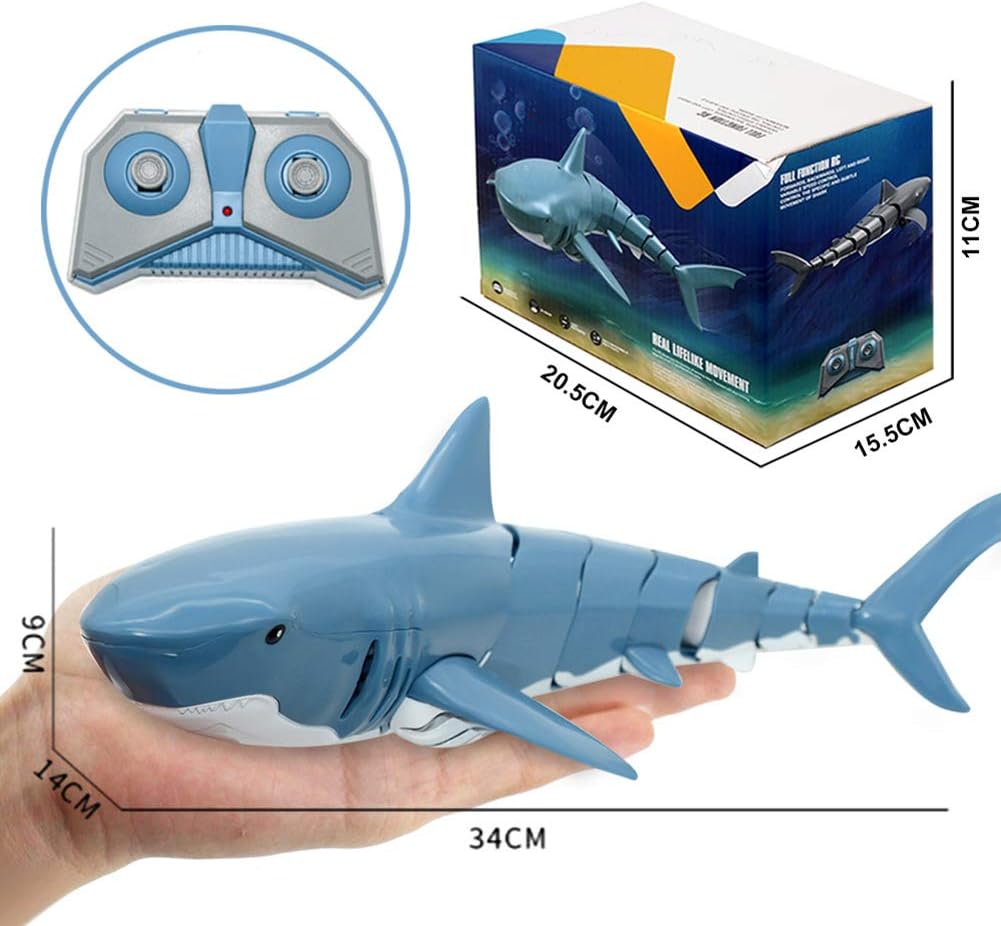 MegaShark Toy™ |Tiburón de Juguete Acuático con Control Remoto Aprueba de Agua.