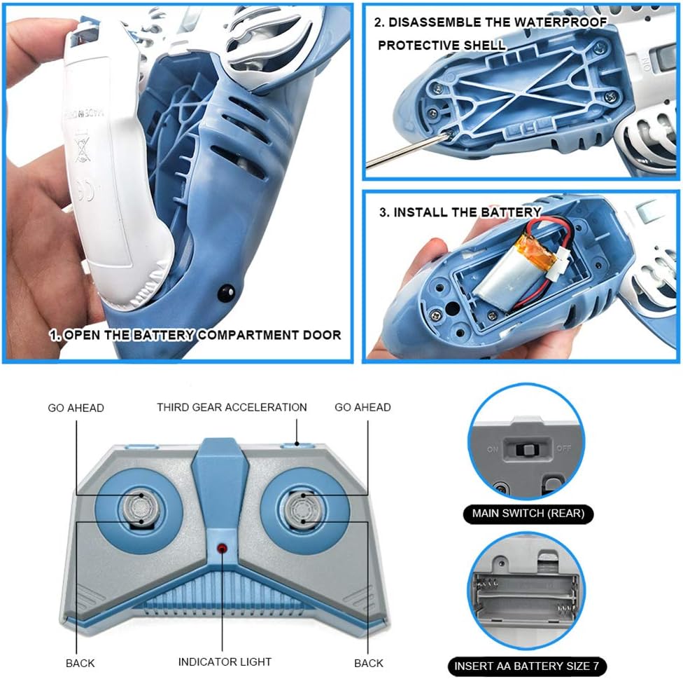 MegaShark Toy™ |Tiburón de Juguete Acuático con Control Remoto Aprueba de Agua.