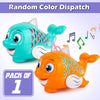 BumpGo Orange™ | Pez Musical para niños con Rueda Universal Bump Go, Función de Bola de Soplado y Luz Intermitente.