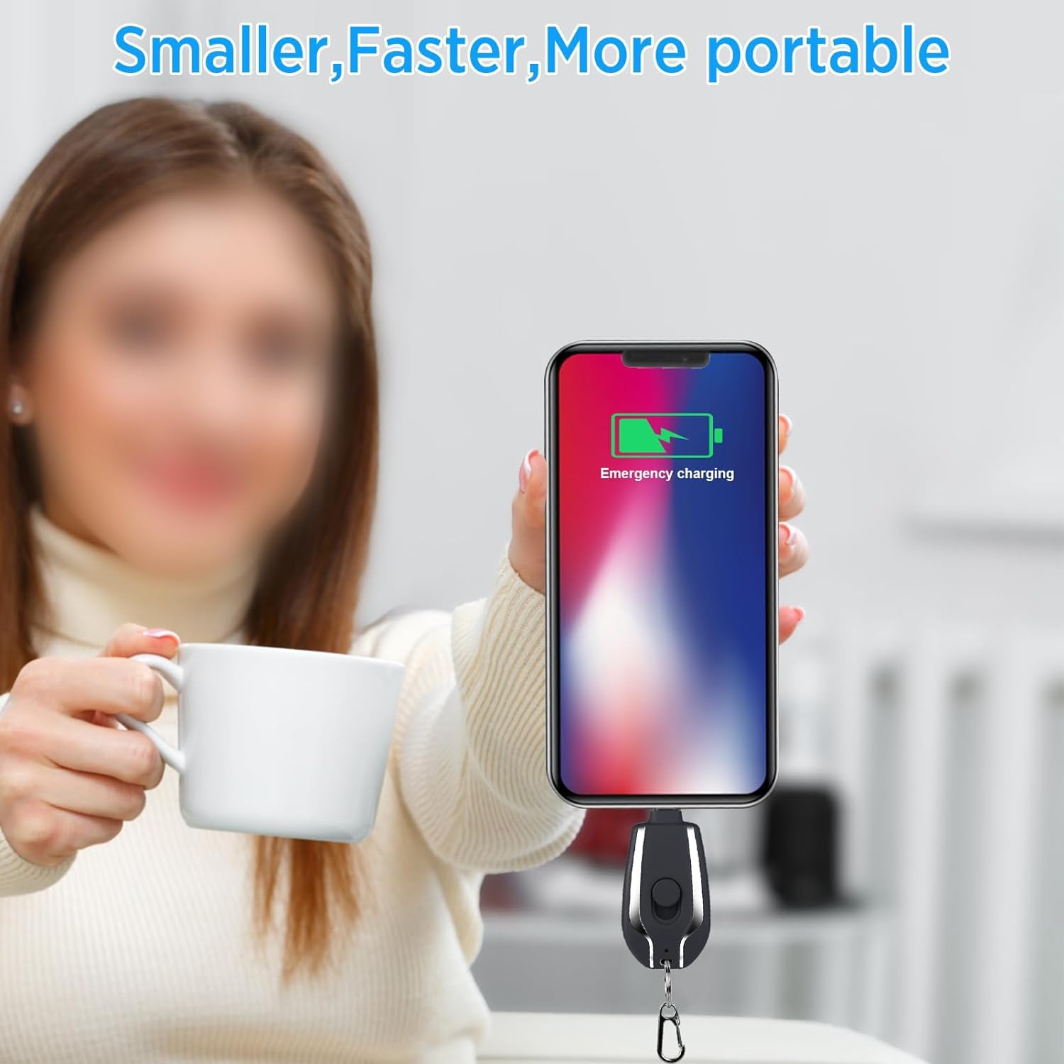 PowerBattery Black™ | Llavero Cargador para Iphone